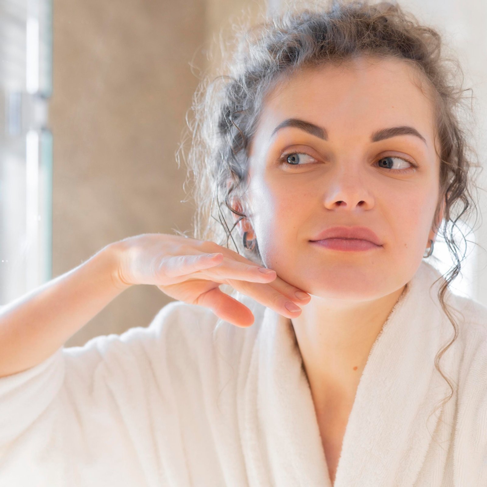front-view-woman-bath-robe
